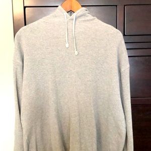 Gap gray waffle knit hoodie large